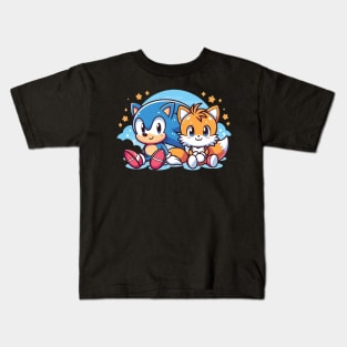 Happy Sonic and Tails Kids T-Shirt